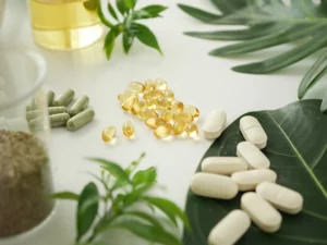 an assortment of supplement pills